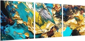 Obraz - Teksturowany obraz olejny (z zegarem) (90x30 cm)