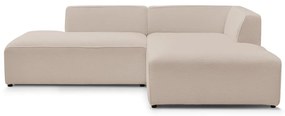 Beżowy narożnik modułowy z materiału bouclé (prawostronny/w kształcie litery L) Megeve – Bobochic Paris