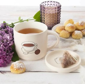 Orion Porcelanowy kubek z pokrywką Herbata, 0,45 l