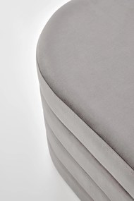 Ławka, pufa podwójna z funkcją pojemnika welur popiel CALPI 110/46/42 cm