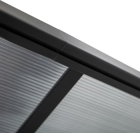 Outsunny Pergola aluminiowa, altana ogrodowa 4,35 x 3,02 m, regulowana wysokość 225-270cm, ochrona przed słońcem, aluminium, PC, szary  | Aosom PL