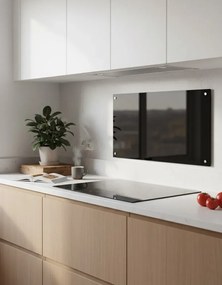 Szklany czarny panel ścienny do kuchni B5-G09