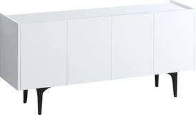 Komoda – 150 cm x 75 cm x 40 cm – Biała – Płyta wiórowa pokryta melaminą