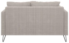Jasnobrązowa sofa z tkaniny szenilowej 140 cm Freya – Ropez