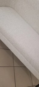 Sofa szara mała 145/65,5/78,5 cm tapicerowana tkaniną BEND