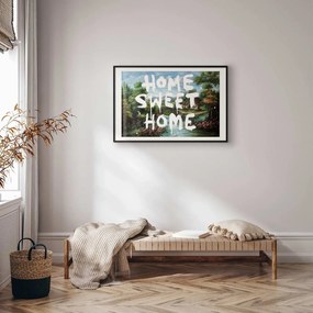 Plakat Wymarzony dom 30x21 cm z ramą czarną z marginesem ARTGEIST B