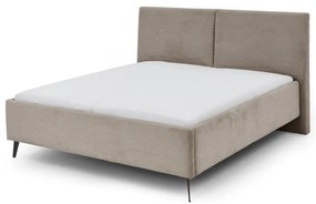 Szarobrązowe tapicerowane łóżko dwuosobowe bez stelaża 180x200 cm Lando – Meise Möbel