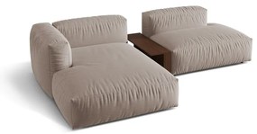 Beżowy narożnik modułowy (lewostronny) Martina – Micadoni Home