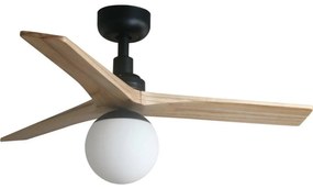 FARO 34284WT-11L-Str. wentylator KLIM S 1xE27/15W/230V sosna/czarny pr.92,5cm WT