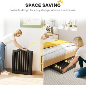 PawHut Bramka dla psa Wolnostojąca osłona z nóżkami, Składana bramka, 4 panele, 208 x 29,5 x 61 cm, Czarny