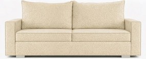 Sofa z Funkcją Spania DRAVOS Kremowa Boucle Japandi