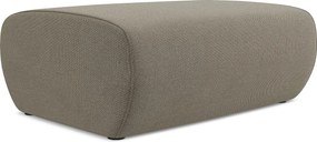 Pufa - z tkaniny strukturalnej - ciemny beż - NANEA