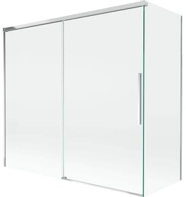 Mexen Rox parawan nawannowy 2-skrzydłowy rozsuwany 170 + 80 x 150 cm, transparent, chrom - 8C9-170-080-01-00