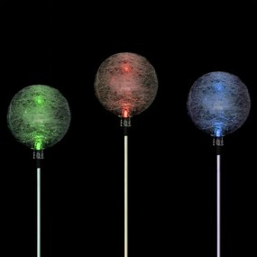 Lampa ogrodowa solarna LED w kształcie kuli (zmienia kolory) komplet 3 szt.