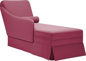 Czerwona aksamitna leżanka do salonu H3-C45