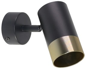 Kinkiet w czarno-złotym kolorze Tobi – Candellux Lighting