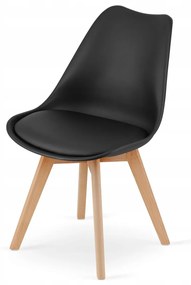 Zestaw jadalniany 1 + 4, stół ADRIA 120x80cm biały + krzesła BALI MARK czarne