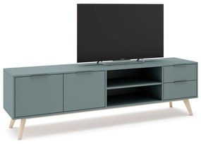 Szarozielona szafka pod TV 180x53x40 cm Pisco – Marckeric