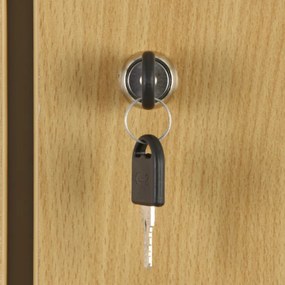 Szafka ubraniowa S1, 2-drzwiowa, 1850 x 600 x 500 mm, zamek cylindryczny, drzwi laminowane, dąb naturalny