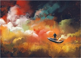 Obraz - człowiek unoszący się w kosmosie (70x50 cm)