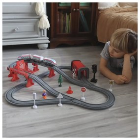 Woopie kolejka elektryczna tor most tunel 80 el.