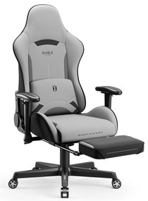 Fotel gamingowy materiałowy szary: Diablo X-Starter