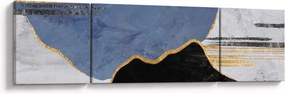 Obraz - Teksturowane kształty (170x50 cm)