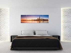 Obraz miasta o zachodzie słońca (170x50 cm)