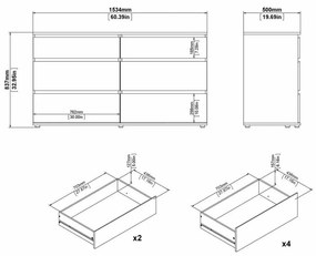 Niska komoda w dekorze dębu 153x84 cm Nova – Tvilum