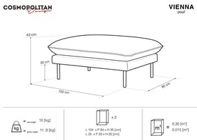 Ciemnoszary podnóżek Cosmopolitan Design Vienna