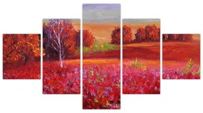 Obraz czerwonego krajobrazu (125x70 cm)