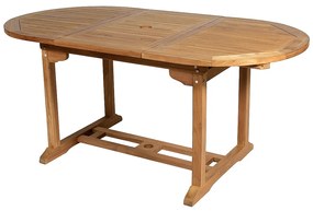 Ogrodowy stół jadalniany , rozkładany – drewno tekowe – dł. 120-170 cm - BYBLOS II marki MYLIA