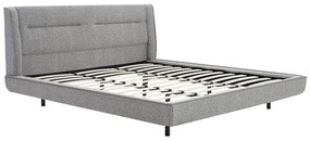 Łóżko 180 x 200 cm - Tkanina z bukli - Szary - ISYDE