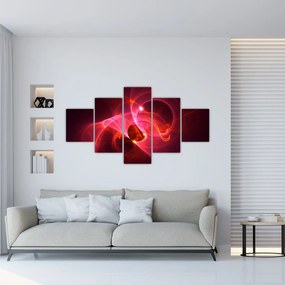 Nowoczesny obraz różowej abstrakcji (125x70 cm)