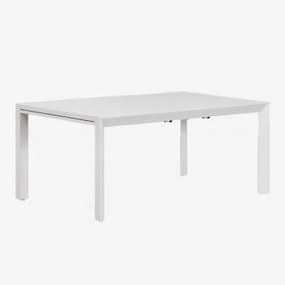 Stół Ogrodowy Prostokątny 180-240x100 Cm Rozkładany Z Aluminium Starmi Gardenia Biel - Sklum