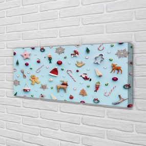 Obraz drukowany na płótnie Bombki, Dekoracje i Słodycze