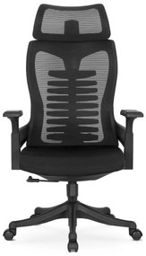 Fotel Biurowy Ergonomiczny Obrotowy CARET Czarny Wentylowany Nowoczesny