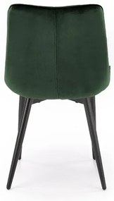 Krzesło tapicerowane K580 VELVET zielone HALMAR