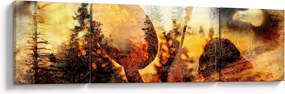 Obraz - Motyw szamana (170x50 cm)