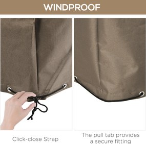 Outsunny Pokrowiec na meble ogrodowe mrozoodporny wodoodporny tkanina Oxford 275 x 205 x 90 cm Beżowy | Aosom PL