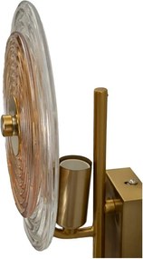 Szklany kinkiet w kolorze złota Venice – Mauro Ferretti