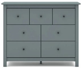 Szarozielona komoda z litego drewna sosnowego 110x80x40 cm Misti – Marckeric