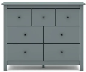 Szarozielona komoda z litego drewna sosnowego 110x80x40 cm Misti – Marckeric