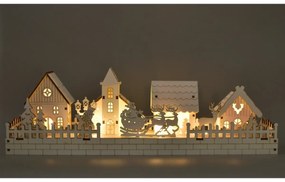 Świąteczna dekoracja świetlna Zasneżona wioska, 40x 13 x 8 cm, LED