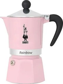 Włoska kawiarka Rainbow 6T Aluminiowy Różowy Pastelowy Bialetti - 0006546