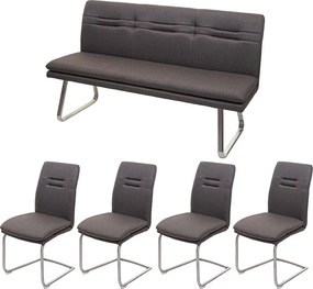 Zestaw do jadalni MCW-H70,  szaro-brązowy 160cm