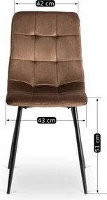 Zestaw Stół Okrągły LAUREN 90 cm Dąb Rustykalny/Czarny i 4 Krzesła PERU Brązowe