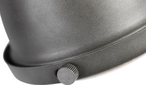 Industrialny reflektor stalowy z drewnianą, regulowaną podstawą, 3-światłowy - Emado