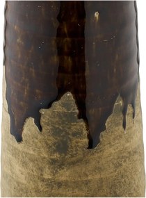 Brązowy ceramiczny wysoki wazon (wysokość 39 cm) – House Nordic