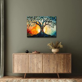 Obraz – Mozaika – słońce i drzewo I. (70x50 cm)